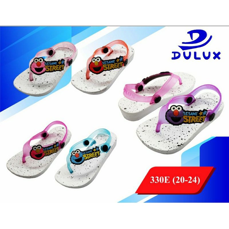 SANDAL JEPIT ANAK PEREMPUAN DULUX 330E ELMO TALI BELAKANG KARET