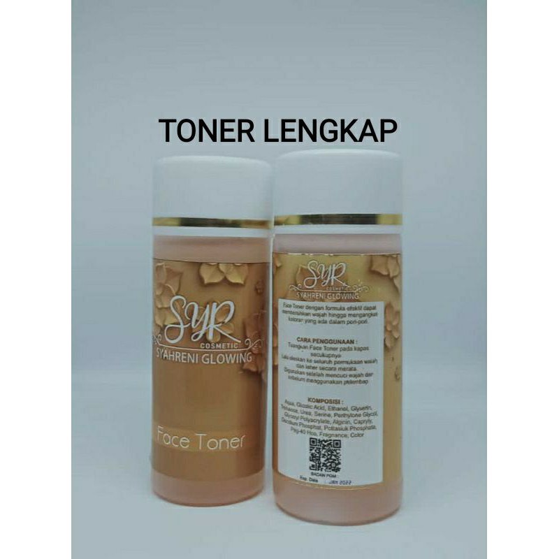 Bisa cod bpom skincare cream paket lengkap syahreni glowing set krim siang malam ori syahraeni syr-Toner