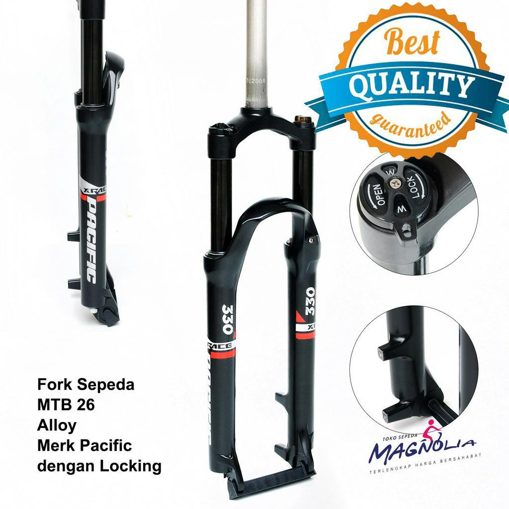 Fork Garpu Sepeda MTB Gunung 26 PACIFIC Oversize Suspensi Shock Travel 115 - Locking Komponen Sepeda