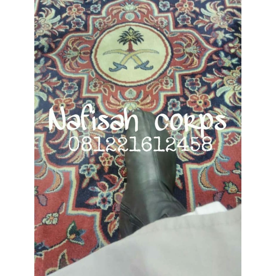 [Promo] KHUF KHUFF KHUFFAIN  LEATHER SOCK KAOS KAKI KULIT UTK SAFAR HAJI UMROH   Hitam Berkualitas