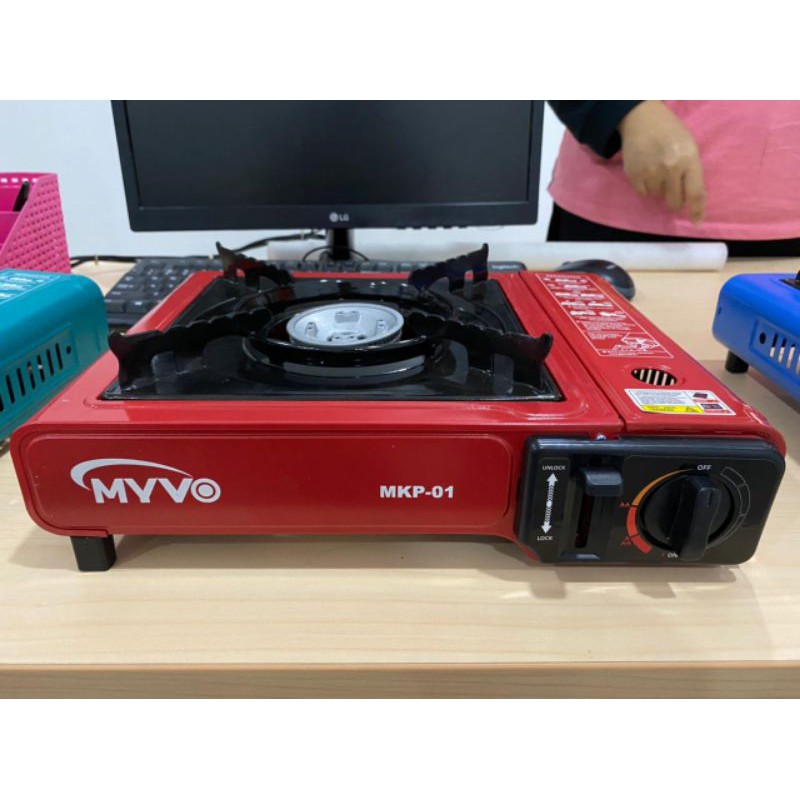 Kompor Portabel MYVO 2 In 1 / Portable Gas Satu Tungku Murah Bagus