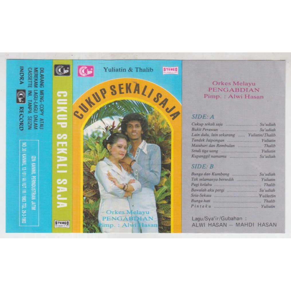 COVER SAMPUL KASET ORKES MELAYU PENGABDIAN - CUKUP SEKALI SAJA