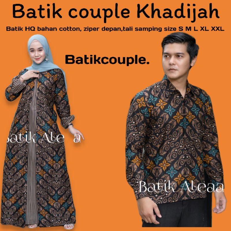 BATIK COUPLE TERBARU 2021 sania ruffle ori ndoro jowi dnt gamis batik batik couple baju batik