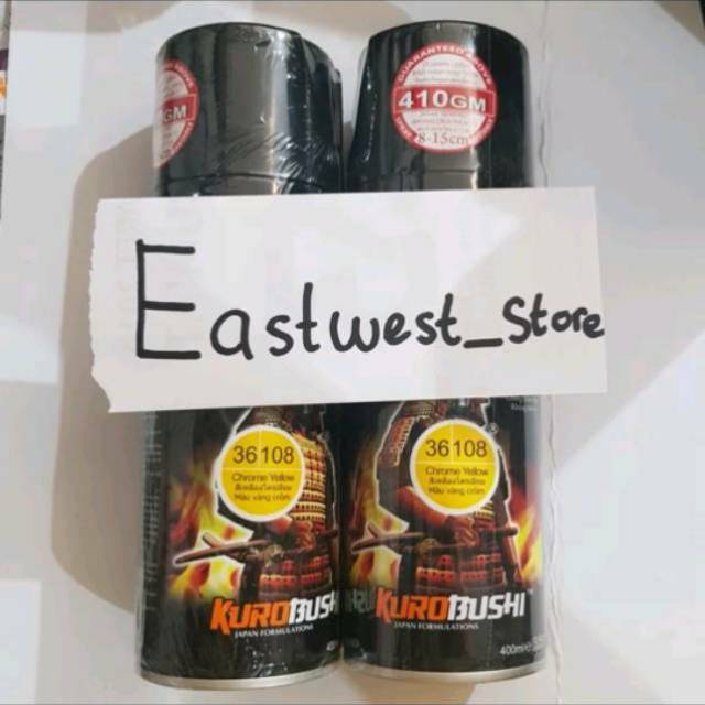 Chrome Yellow 108<br />samurai Paint Cat Semprot Spray Tahan Bensin Tahan Retak 400 Ml