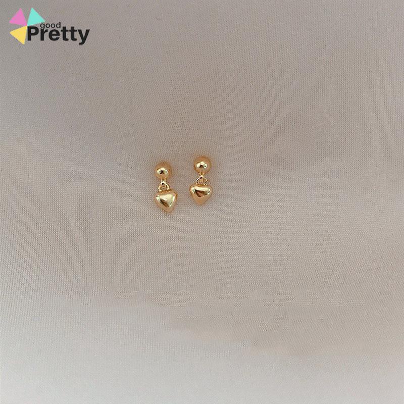 Anting Cinta Kecil Tetesan Air Kecil Berbentuk Hati Desain Niche Anting Sederhana Kelas Atas - PD