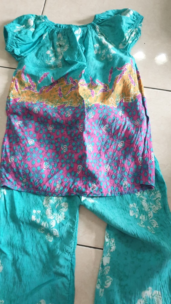 Baby Doll / Stelan Setelan Celana Batik Anak Size M, L, Xl Usia 4 -10 Tahun