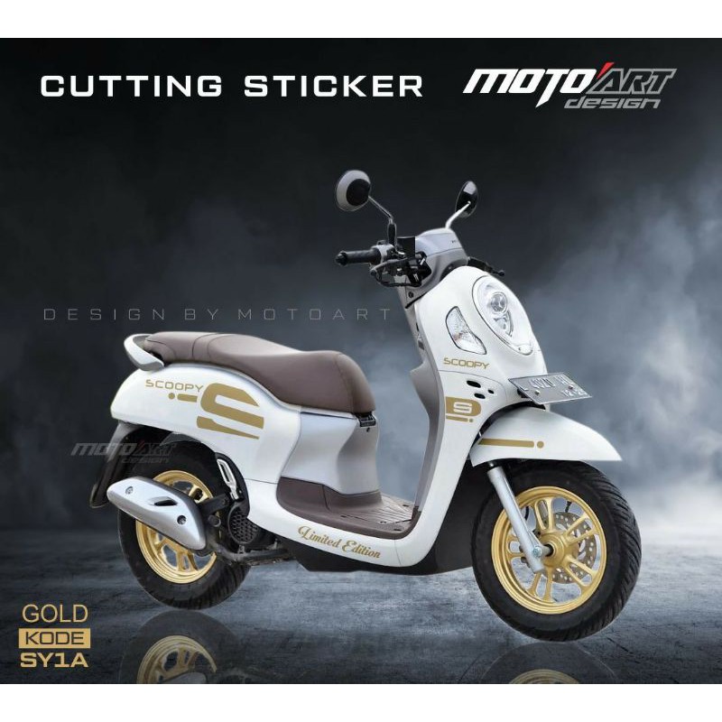 CUTTING STICKER HONDA SCOPY 2021 STRIPING STICKER
