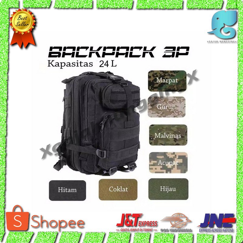  Tas  Ransel  Army Ukuran Sedang yang Berkualitas dengan 