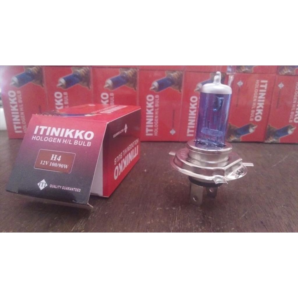 Lampu Mobil Halogen Bulb H4 AutoVision DIamond Blue Putih 12V 100/90W