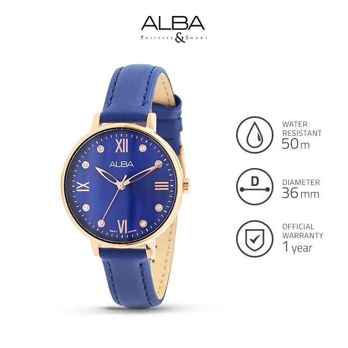 Jam Tangan Wanita Alba Kulit AH8668 Original