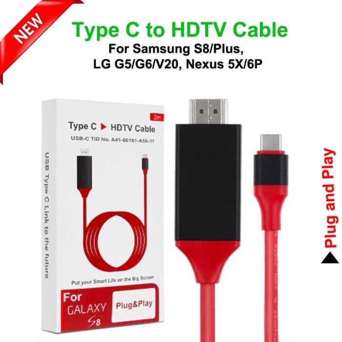 type c to MULTIMEDIA PORT kabel 2meter untuk galaxy usb