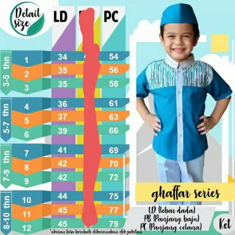 satu set koko kurta Pakistan (baju+celana+peci)2-12 th pendek/panjang anak remaja putih katun tebal