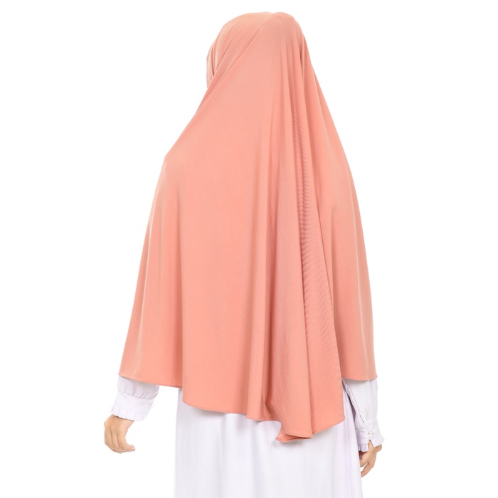 Kerudung Jersey/Jilbab Bergo Jersey Jumbo Ukuran L Dan XL / Jilbab Putih Polos / Hijab Syari Terbaru ANDIEN