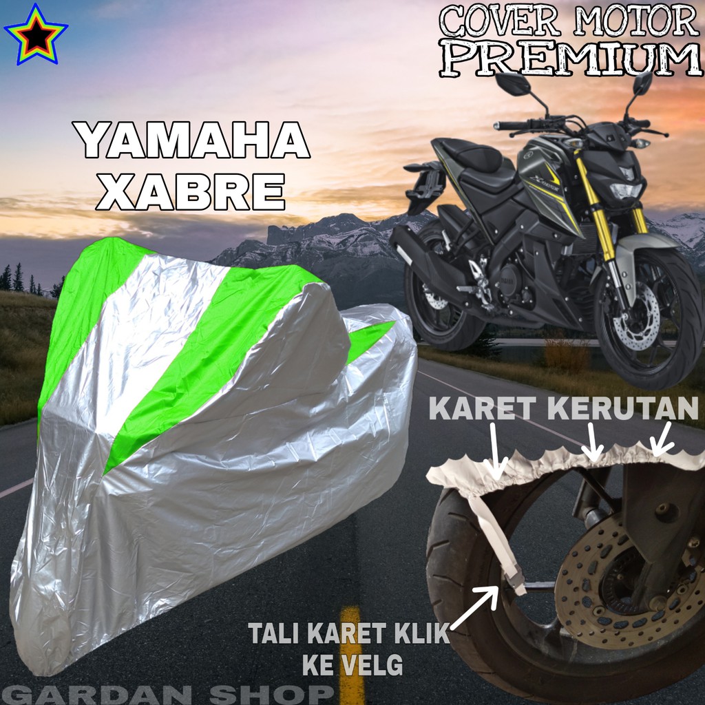 Sarung Motor YAMAHA XABRE Silver HIJAU Body Cover Penutup Pelindung Motor Yamaha PREMIUM