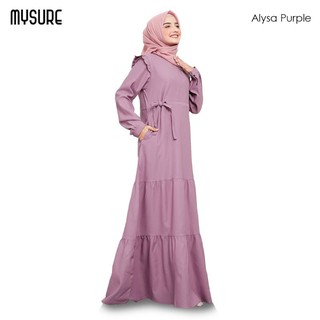Alysa Dress Gamis Wanita Muslimah Termurah Cute Maxi Dress dengan dua