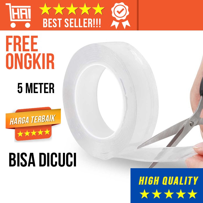 DOBEL TIP PEREKAT BENING TANPA BEKAS WASHABLE DEKORASI DOBEL TIP PEREKAT BENING TANPA BEKAS WASHABLE DEKORASI
