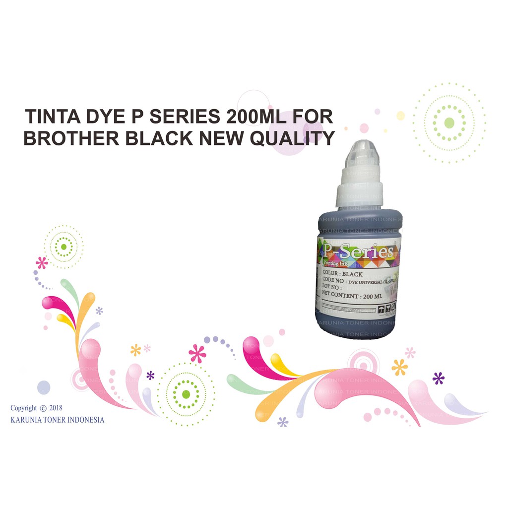 TINTA DYE P SERIES 200ML FOR BROTHER CMYK NEW QUALITY