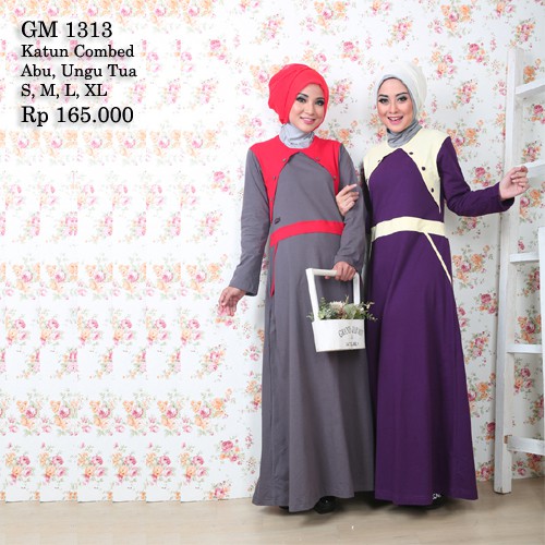 Rahnem Diskon s/d 30% - Gamis GM 1313 & Couple Sarimbit Pasangan Ibu Anak