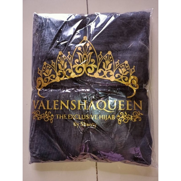 KHIMAR TALI CLARA XL ORIGINAL VALENSHA QUEEN-Hitam
