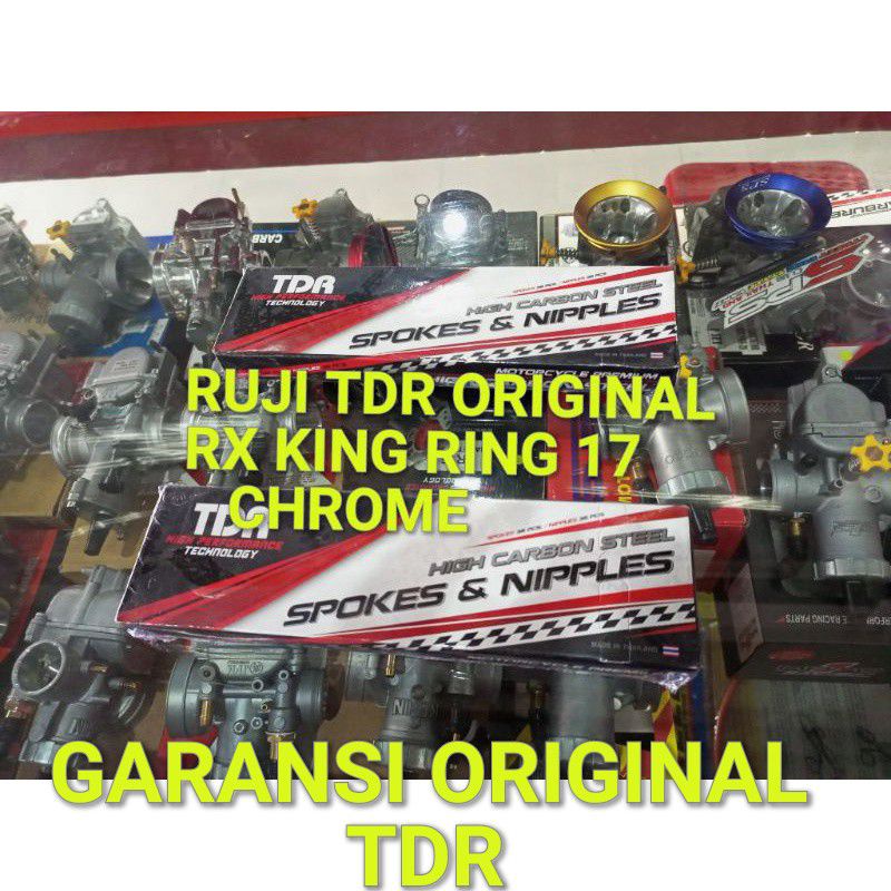 Ruji Jari jari Tdr rx king ring 17 SET depan belakang ring 17  warna CROM mengkilap ORIGINAL TDR