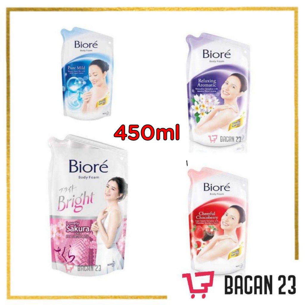 Biore Body Foam (450ml) / Sabun Mandi Cair Biore / Bacan 23 - Bacan23