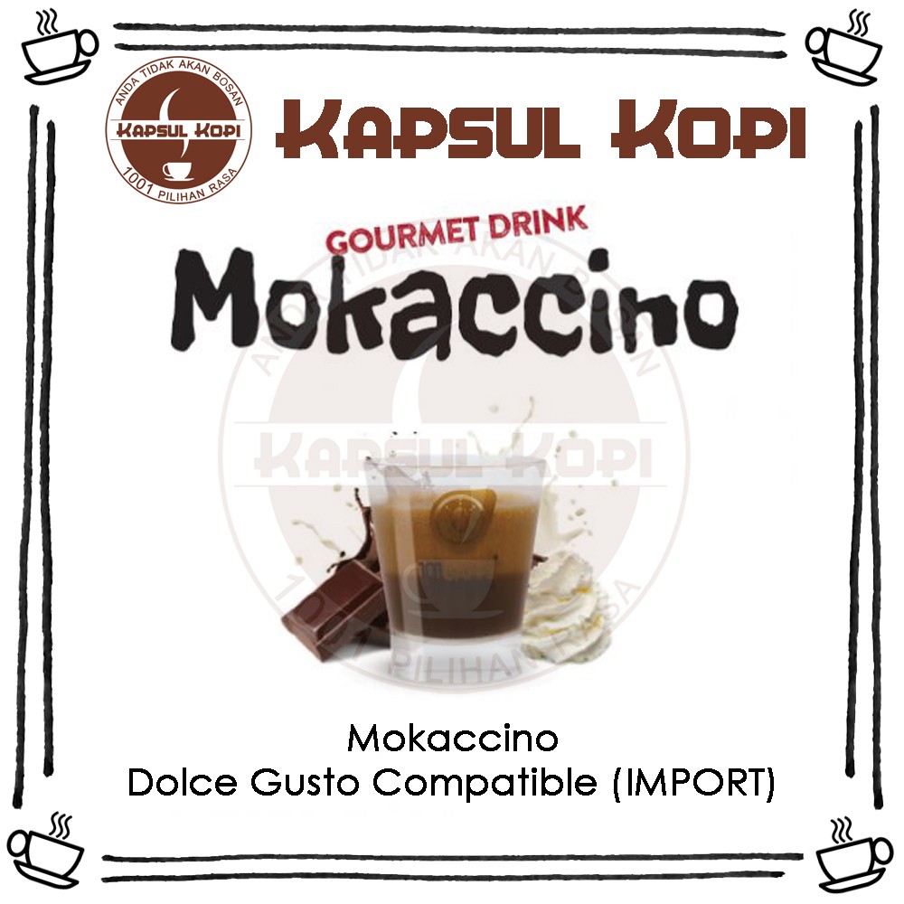 

Mokaccino Ecer Kapsul Kopi Impor Dolce Gusto Compatible Coffee Capsule