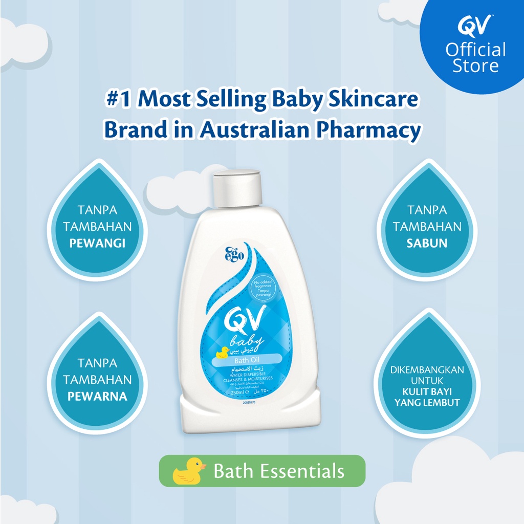 QV BABY BATH OIL 250ML 250 ML EGO BPOM