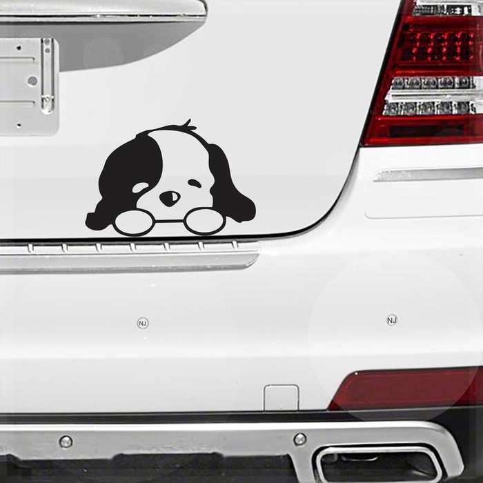 Sticker Mobil Anjing Lucu Stiker Cutting Sticker Kaca Mobil motor dll decal stiker dog snopy Jagonya