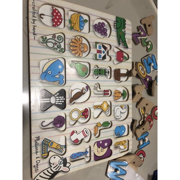 preloved puzzle melissa and doug alphabet