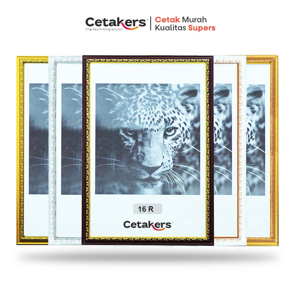 CETAKERS FRAME BINGKAI FOTO 16R (40x50CM) MINIMALIS UKIR PIGURA KACA HIASAN DINDING KAMAR DEKORASI W