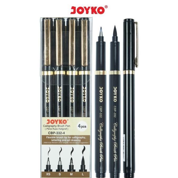 

[[COD]] Joyko Calligraphy Brush Pen CBP-332-4 Pena Kuas Kaligrafi 1 SET 4 Pcs DISKON Kode 1350