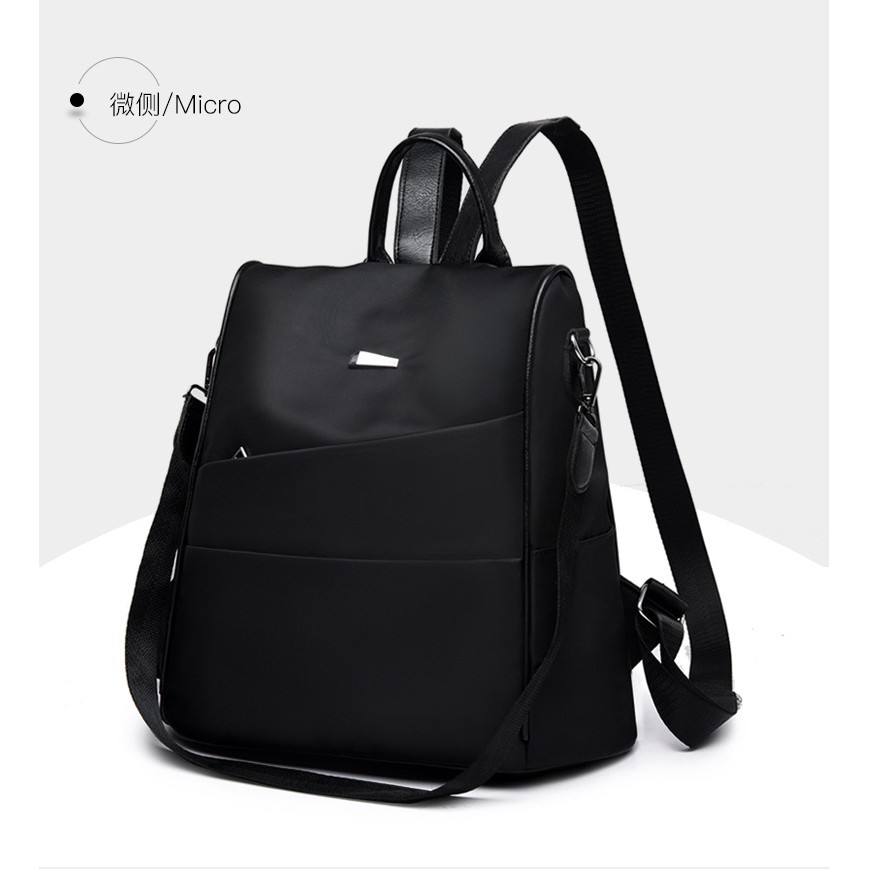 BJ42253 - BLACK/GRAY/RED - TAS RANSEL BACKPACK PUNGGUNG NYLON MODIS TAS WANITA FASHION IMPORT MODIS ELEGAN TERMURAH TERLARIS TERBARU BAGSTORE JAKARTA TAS BATAM GT1651 CR7082 LT1341 BQ2253 EL910 KPC8310 B4423