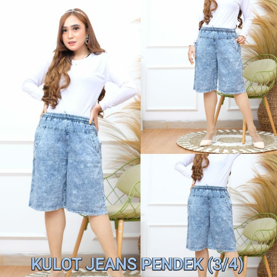 CELANA KULOT PENDEK SNOW JEANS STANDART XL DAN JUMBO XXL 7/8 DAN 3/4