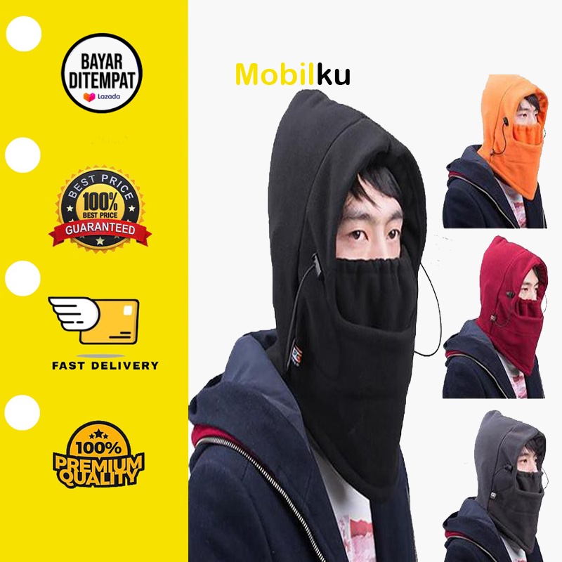 [BISA COD] Masker Scarf Balaclava Multifungsi Ninja Kupluk Polar 6 in 1 Full