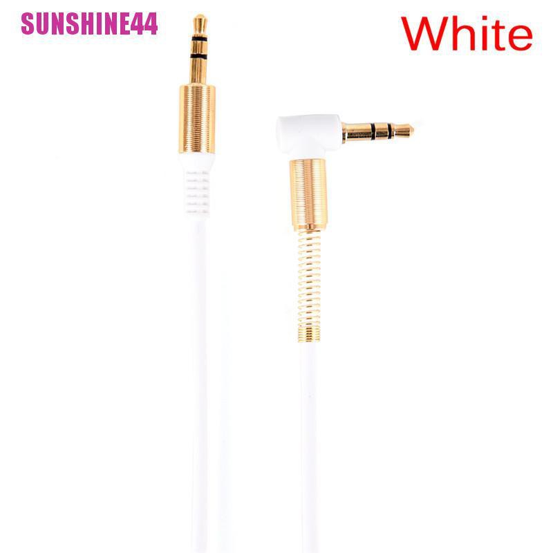 (SUN44) Kabel Audio Stereo Jack 3.5mm Male Ke Male Sudut Kanan 90 Derajat Aux