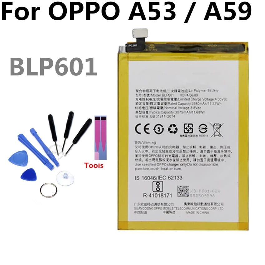 Baterai Batre Oppo BLP 601 Oppo F1s / A59 / A39 / BLP601 Original Batre Battery High Quality