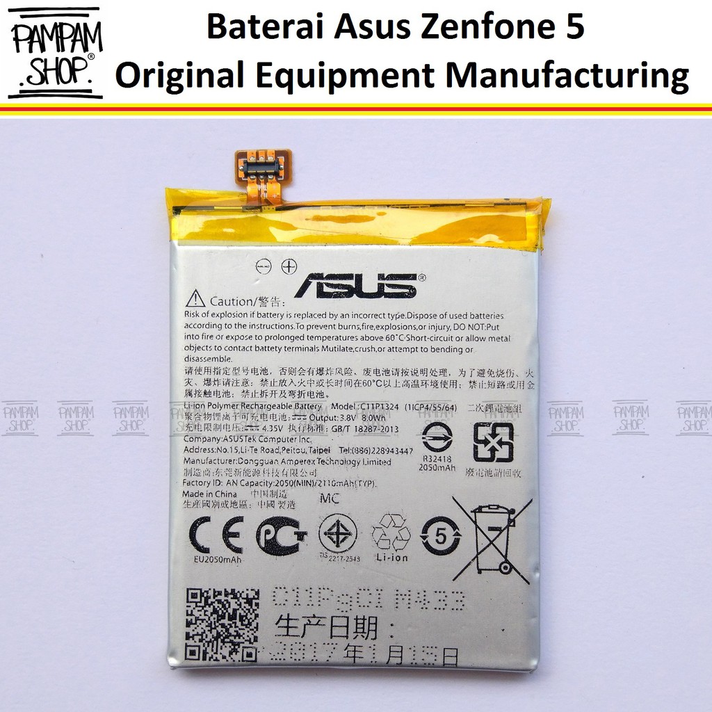 Baterai Asus Zenfone 5 A500CG A500 T00J T00F 5&quot; Inch C11P1324 Original | Inci Batre Batrai