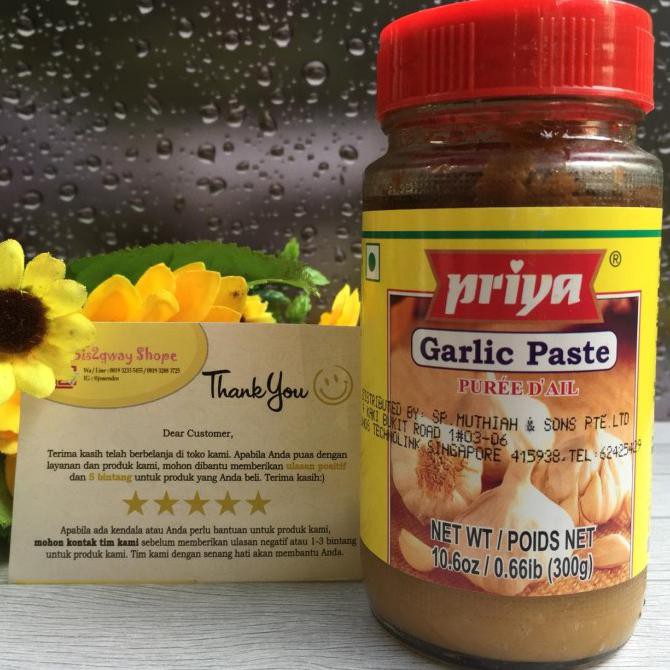 

PRIYA Garlic Paste 300ml / Pasta Bawang Putih