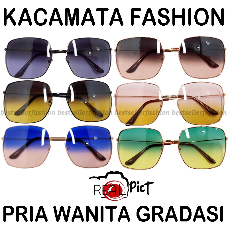 COD (Kualitas Tinggi) Kacamata Bingkai Logam Oversized Wanita Mengemudi Kacamata Sun Kaca mata Hitam Fashion Korea Sunglasses Unisex