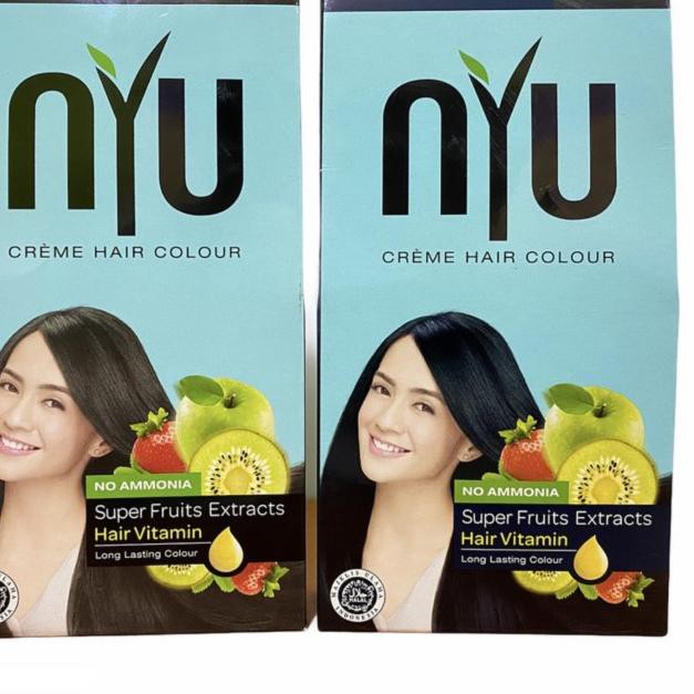 ❋ NYU CREME Hair Colour Pewarna Rambut Cat Rambut - Blue Black ➾