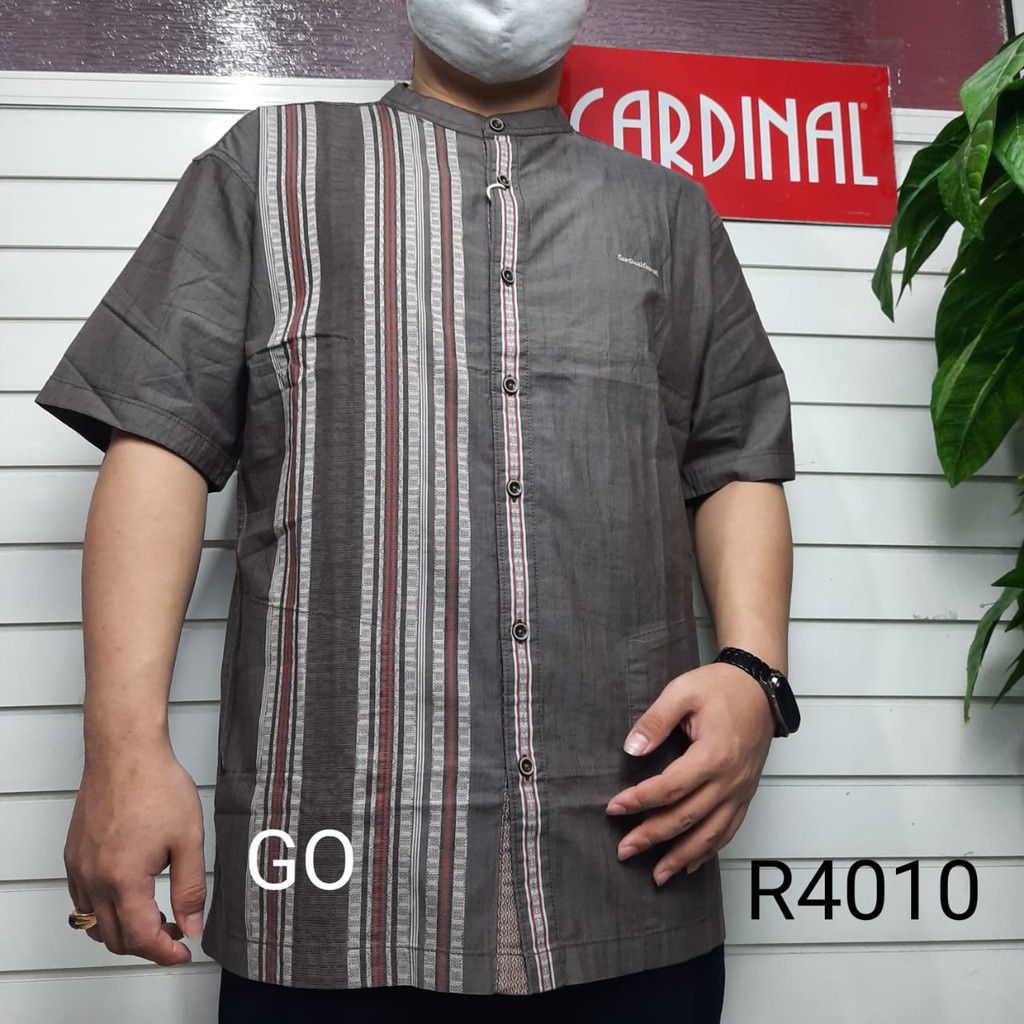 BB  2XL BIG SIZE CARDINAL KEMEJA KOKO Taqwa Pakaian Pria Baju Muslim Jumbo Lengan Pendek