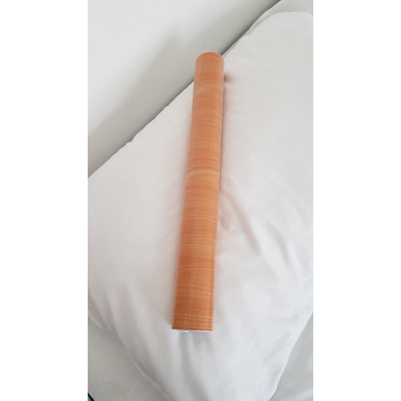 Wallpaper Sticker Dinding / Lemari Motif Serat Kayu Muda Ukuran 45cm x 10 meter