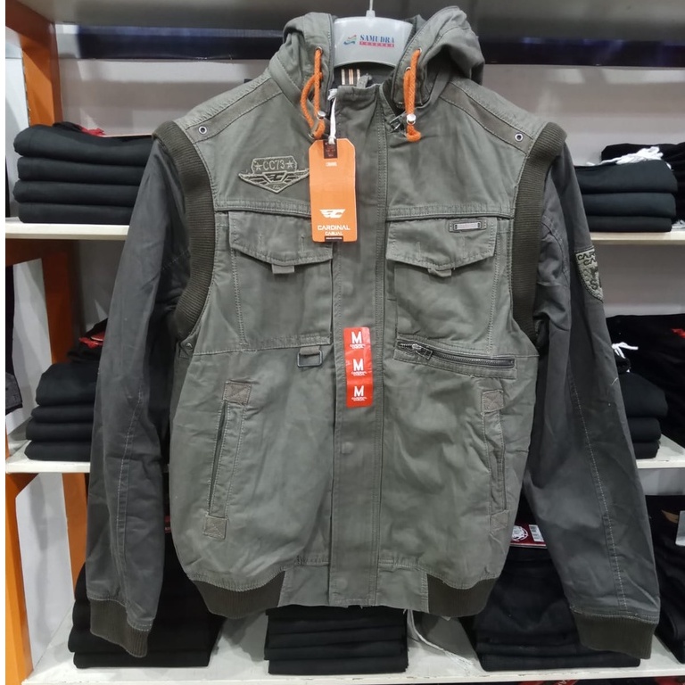 Cardinal Jaket Army Hoodie kombinasi 03
