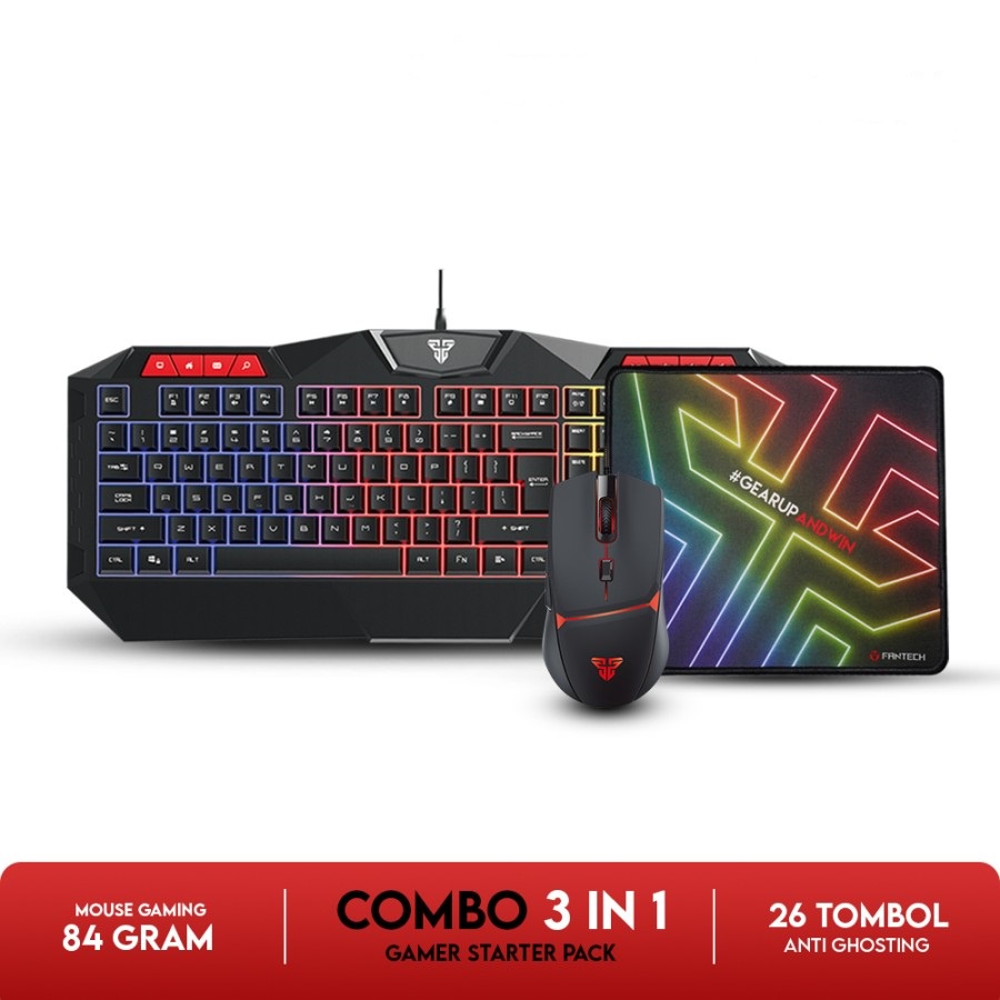 Fantech 3 in 1 Combo P31 Gaming Keyboard Mouse Mousepad