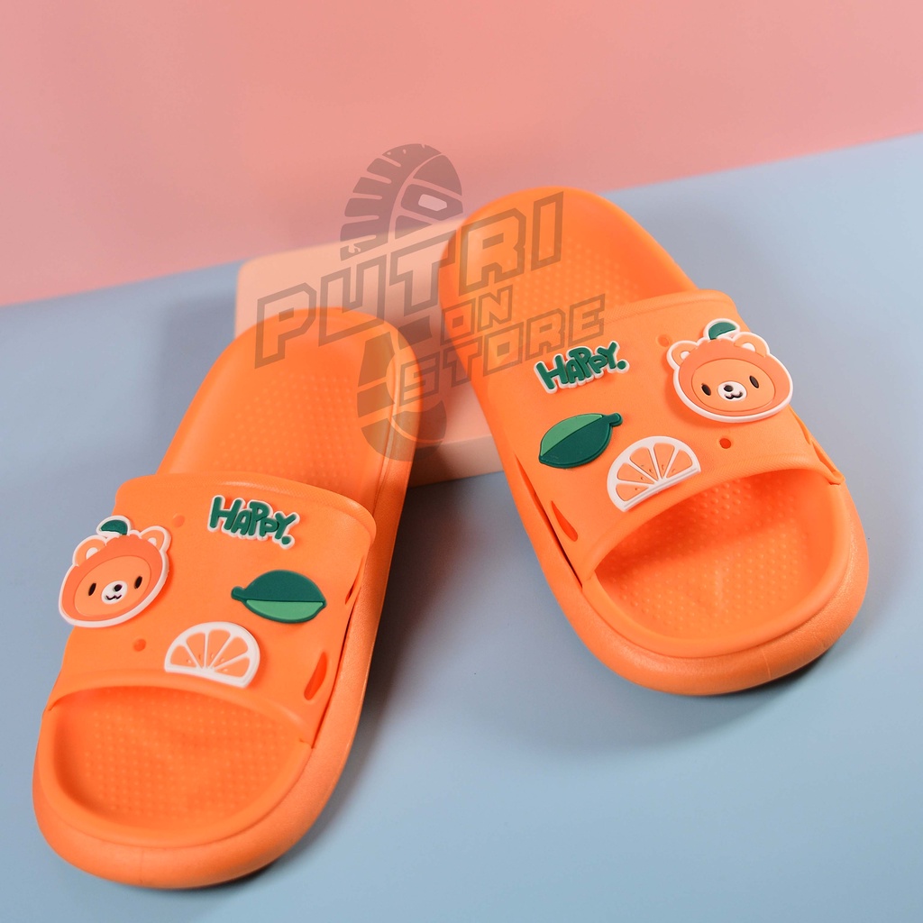 Sandal slop pria wanita empuk lucu karakter import MOKAYA