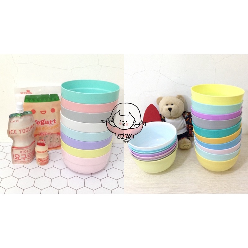 Mangkok Plastik Mangkok Bakso / Plastic Bowl / Mangkuk Makan Plastik / Mangkuk Sendok Garpu