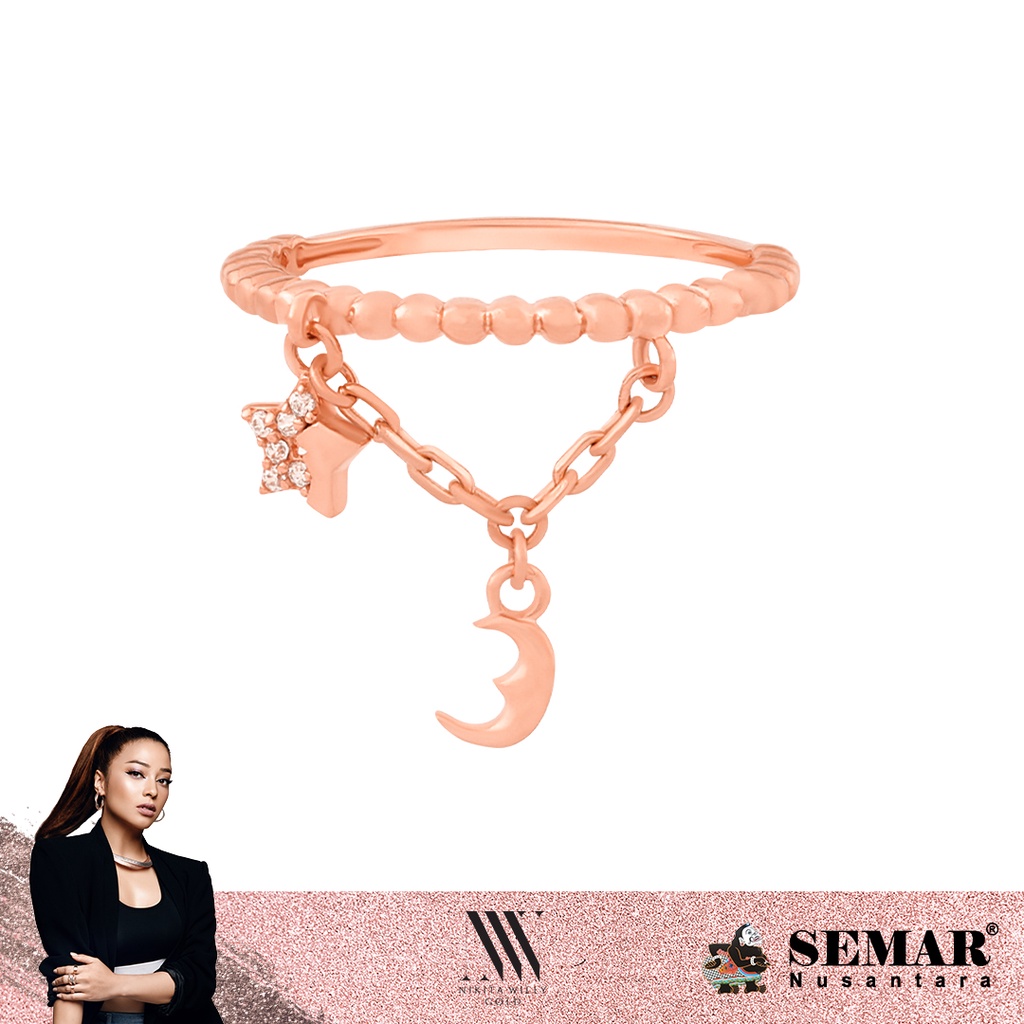 Nikita Willy Gold Cincin Positano Esterna Stelle 17K Semar Nusantara