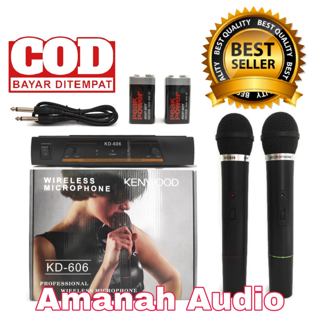 MIC KENWOOD KD 606 TANPA KABEL / MICROPHONE WIRELESS KENWOOD KD-606 / MIC KENWOOD KD606 HANDHELD