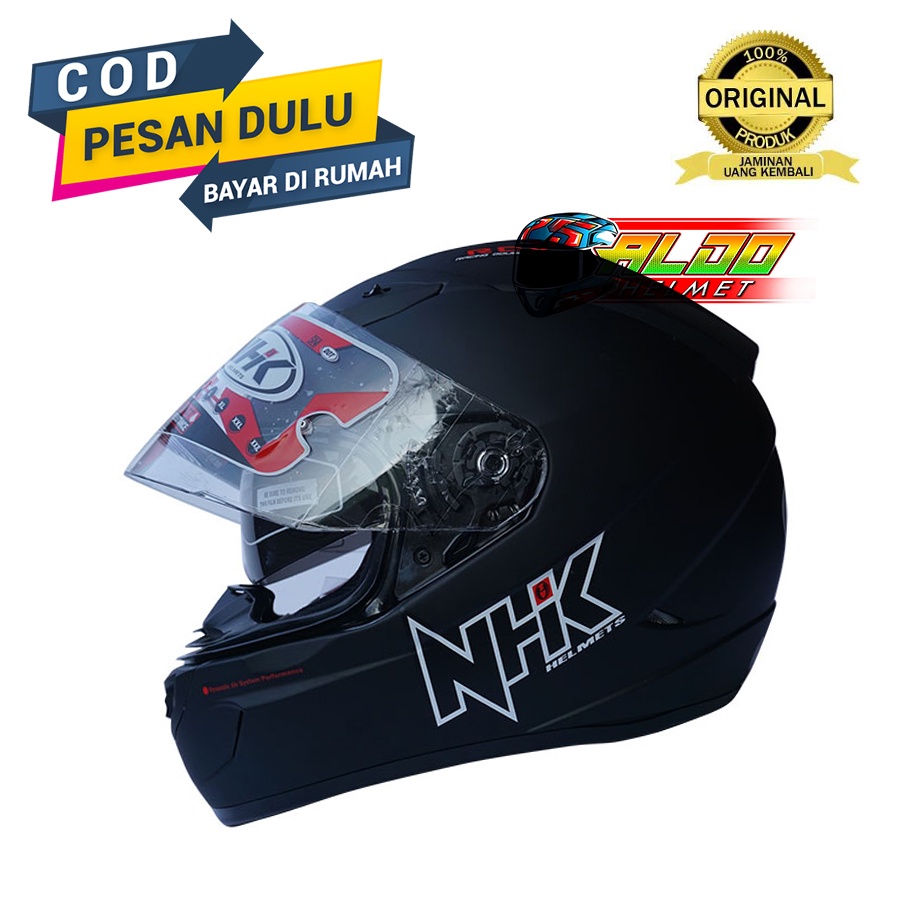 NHK GP 1000 POLOS BLACK DOFF ORIGINAL | NHK | Helmet NHK GP1000 Fullface | Double visor