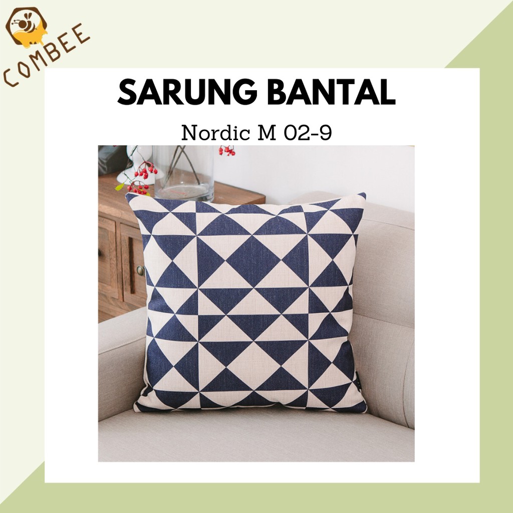 Pillow Case / Sarung Bantal / Sarung Tutup Bantal Sofa Kain Cotton Linen Nordic M02-5